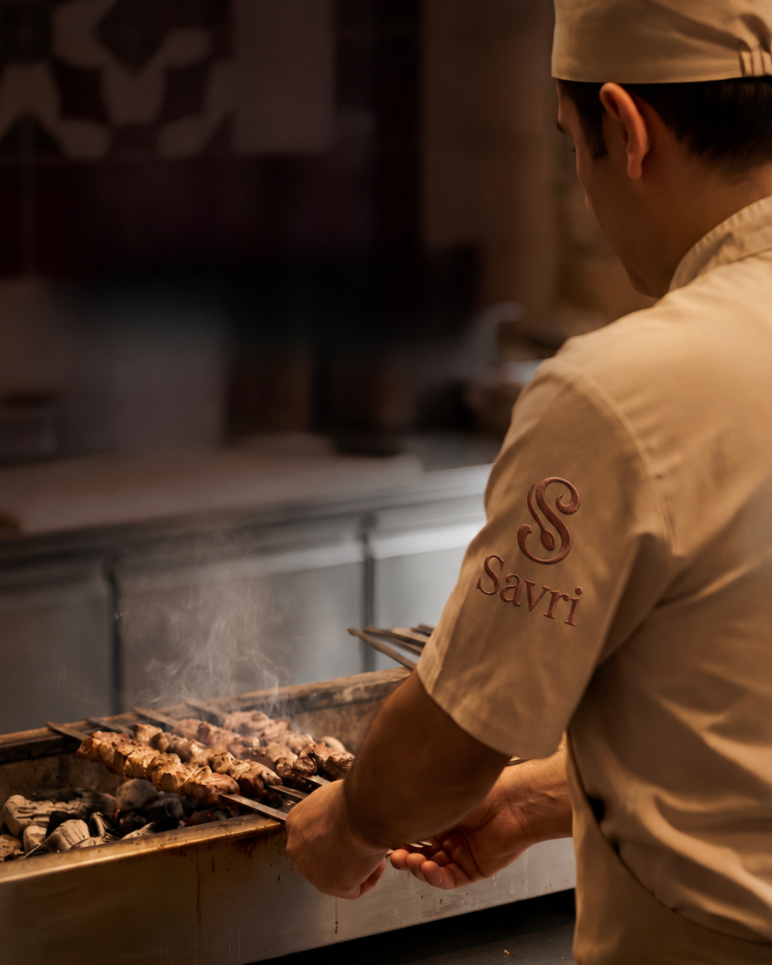 Chef cooking in a private home kitchen