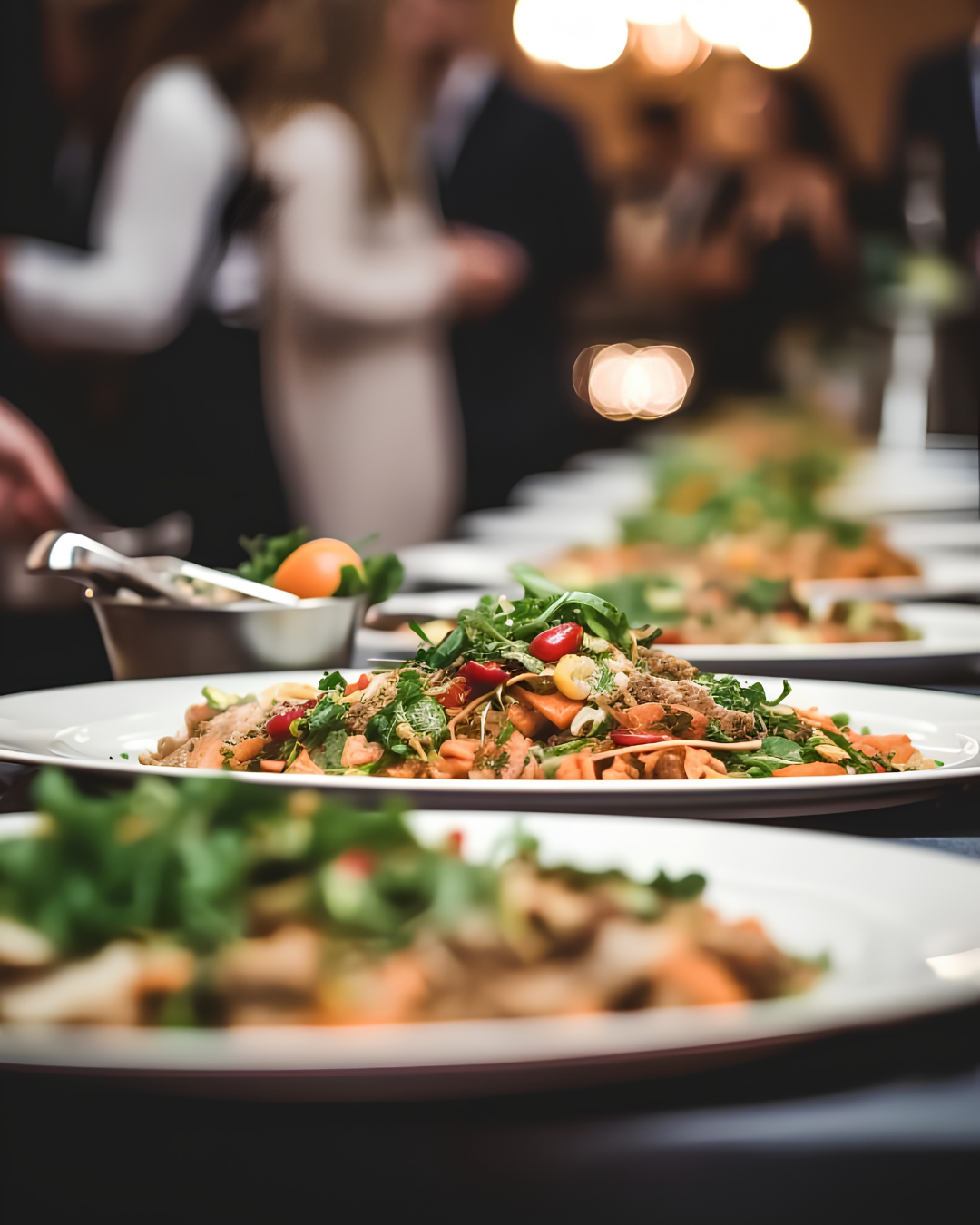 Party booking dinner spread